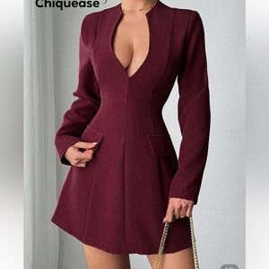 Burgundy Women's Dress